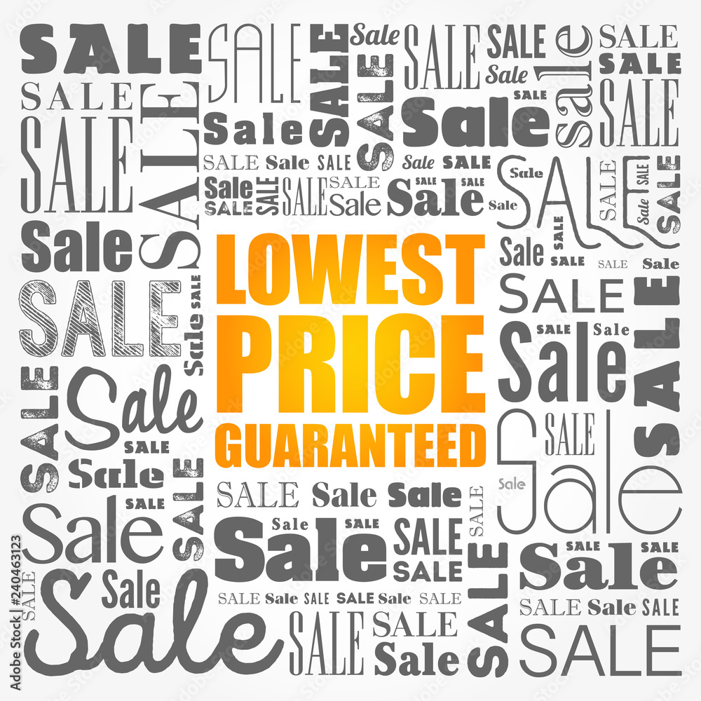 Obraz premium Lowest Price Guaranteed words cloud, business concept background