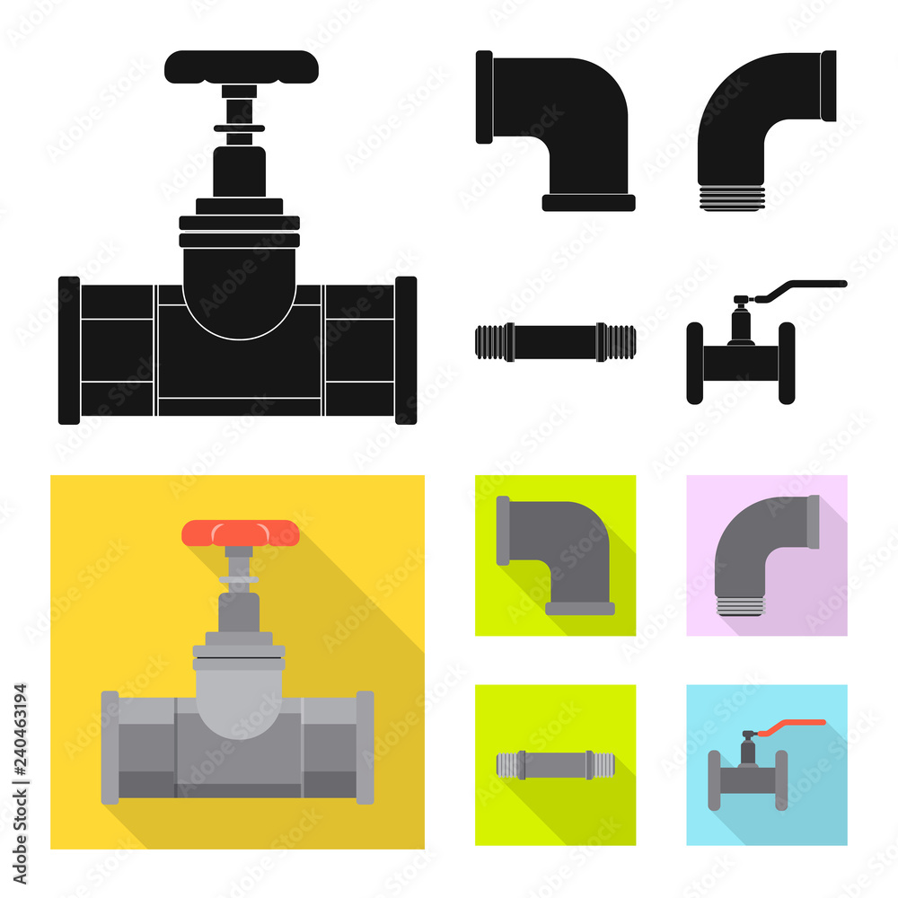 Vector design of pipe and tube logo. Collection of pipe and pipeline stock symbol for web. Vector design of pipe and tube logo. Collection of pipe and pipeline stock symbol for web.
