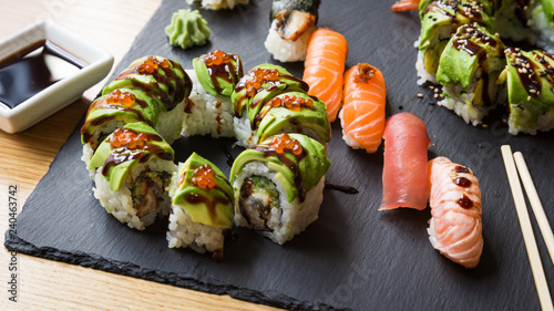 Ordering sushi for a night at home