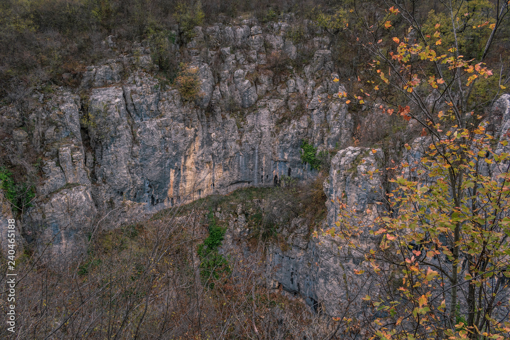Magnificent autumn view from the mountain above Dryanovo monastery. Magnificent autumn view from the mountain above Dryanovo monastery.