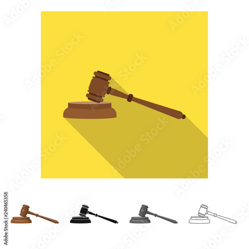 Vector illustration of law and lawyer symbol. Collection of law and justice vector icon for stock.