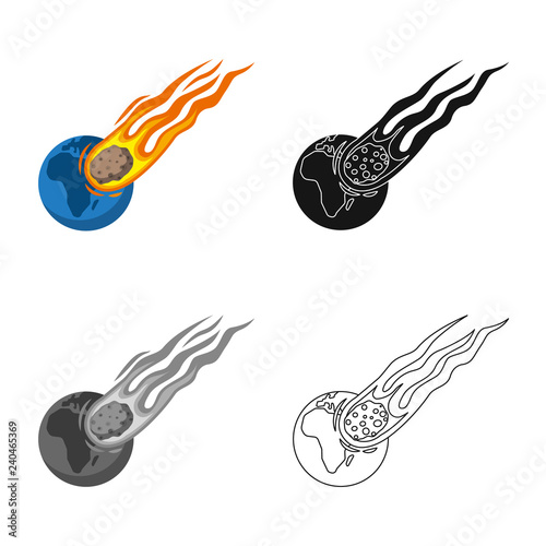 Vector illustration of natural and disaster symbol. Collection of natural and risk vector icon for stock.