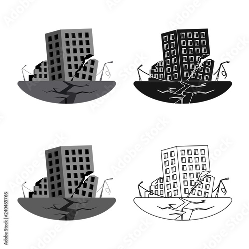 Vector design of natural and disaster sign. Collection of natural and risk stock symbol for web.