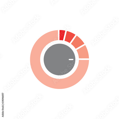 circle volume control symbol logo vector