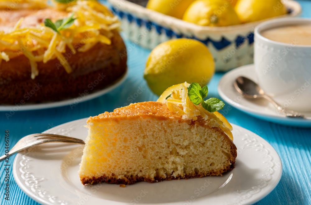 Homemade lemon pie with candied lemon peel. Homemade lemon pie with candied lemon peel.