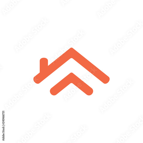 arrows up roof simple real estate logo vector
