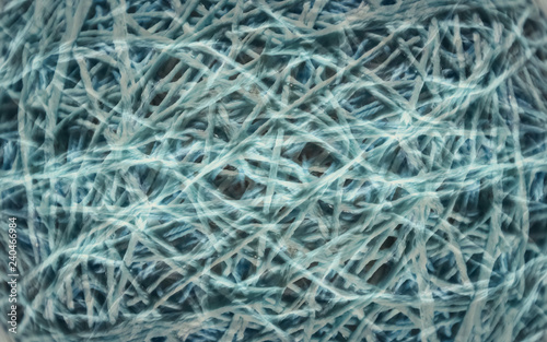 Abstract pastel blue background of cotton or wool threads