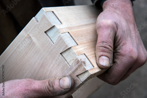dovetail joinery, woodworking photo