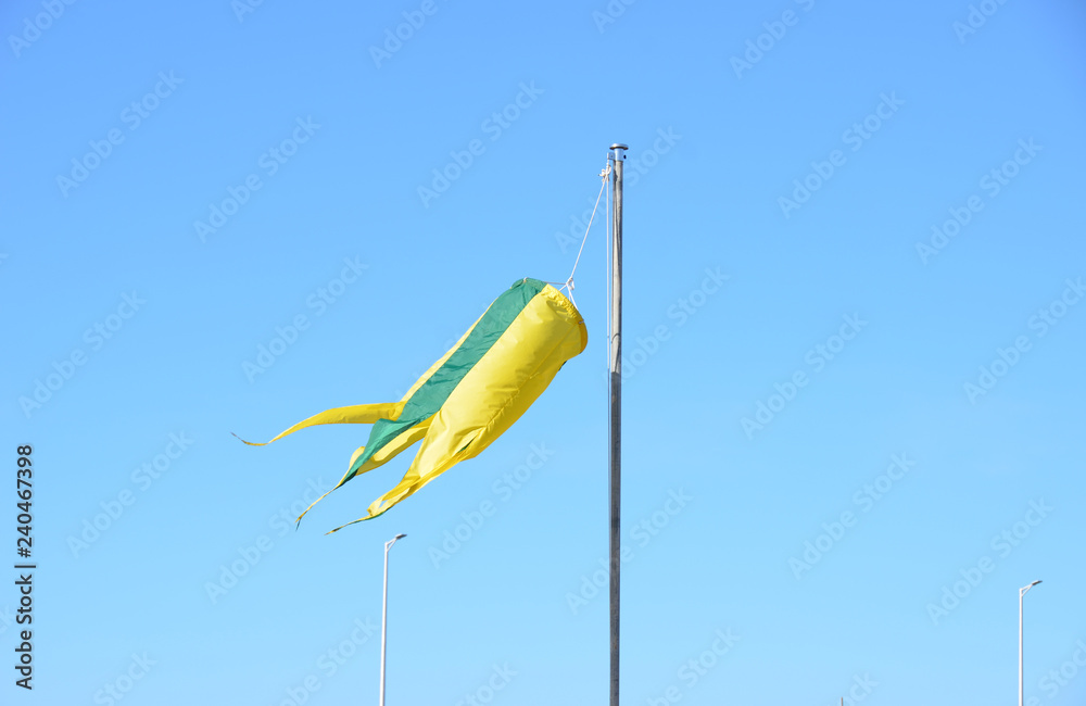Windsock at the construction site Windsock at the construction site