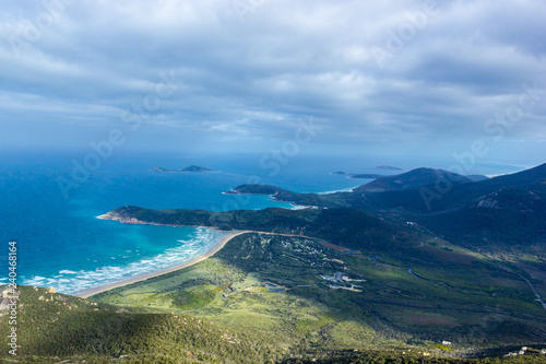 sun shining through the clouds at Mount Oberon Summit Walk, Wilsons Promontory National park