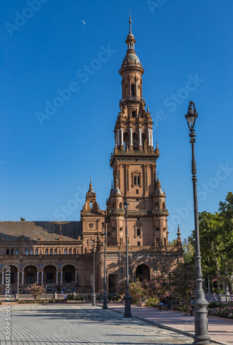 The Plaza of Spain in Seville was built in 1928 for the Ibero-American Exhibition. © Alex