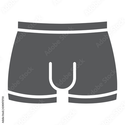 Men underware glyph icon, male and underwear, briefs sign, vector graphics, a solid pattern on a white background.