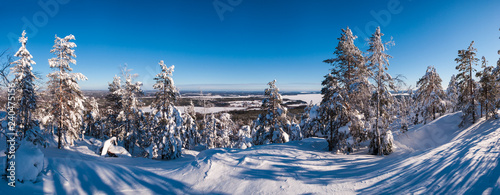 Ski resort panorama snow co...