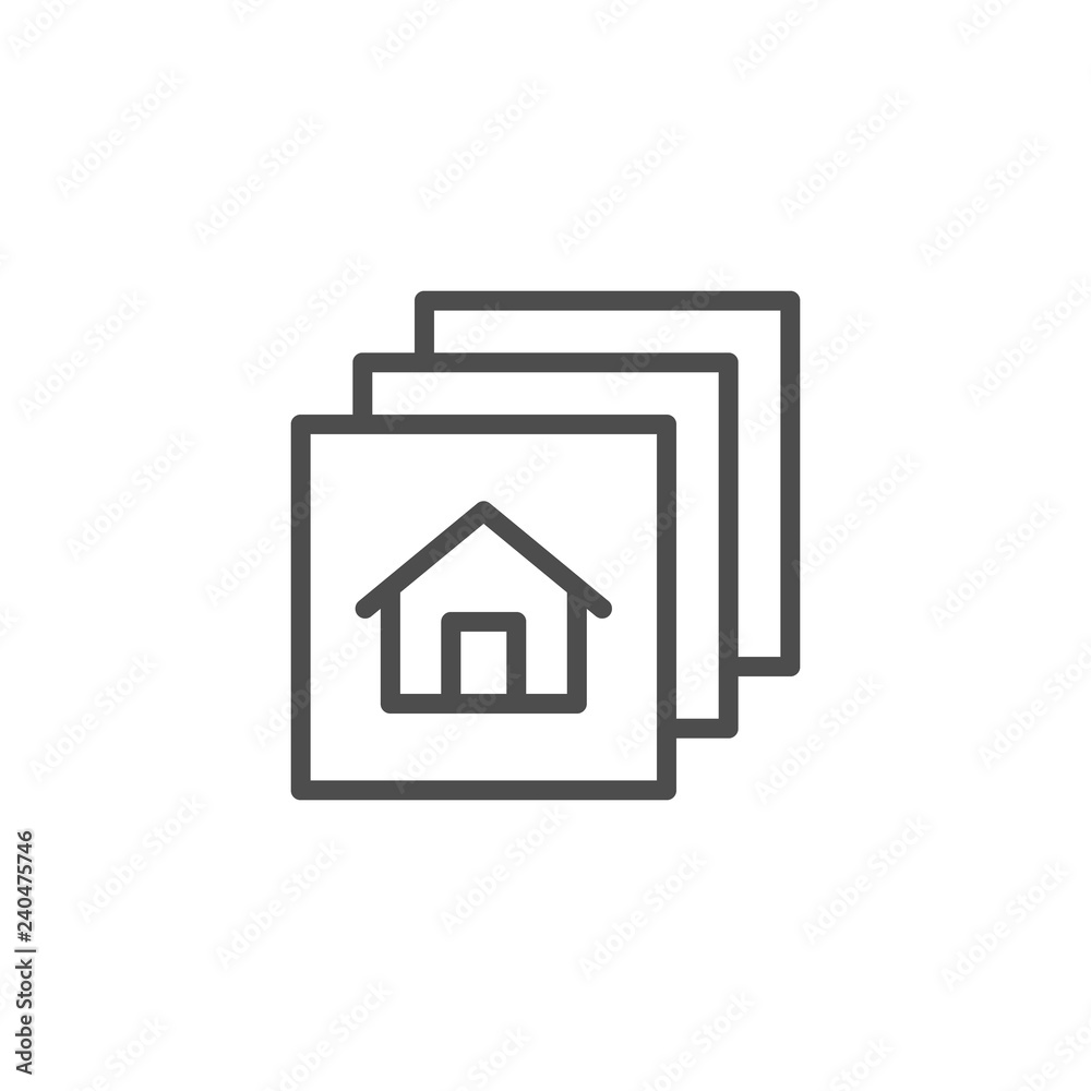 House project line icon House project line icon