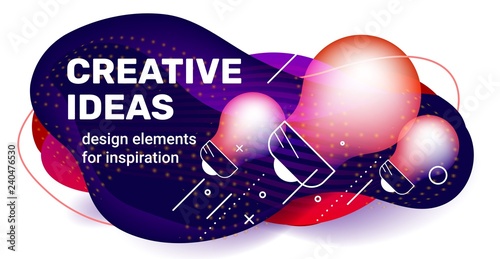 Vector creative business colorful illustration with abstract sha