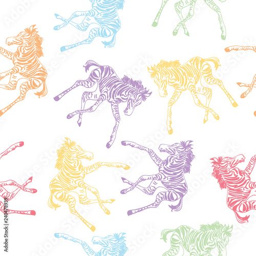 Zebra seamless pattern.
