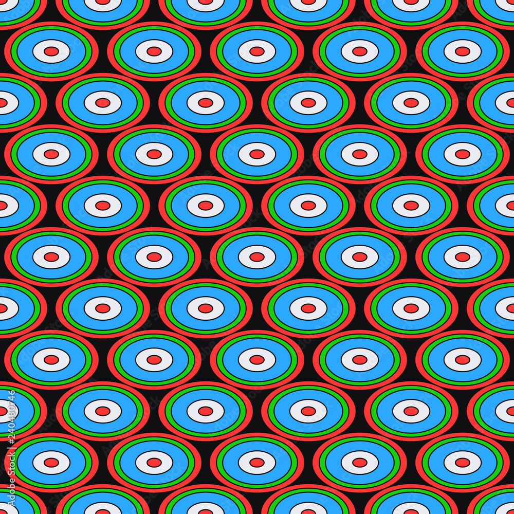 Retro ellipses pattern background