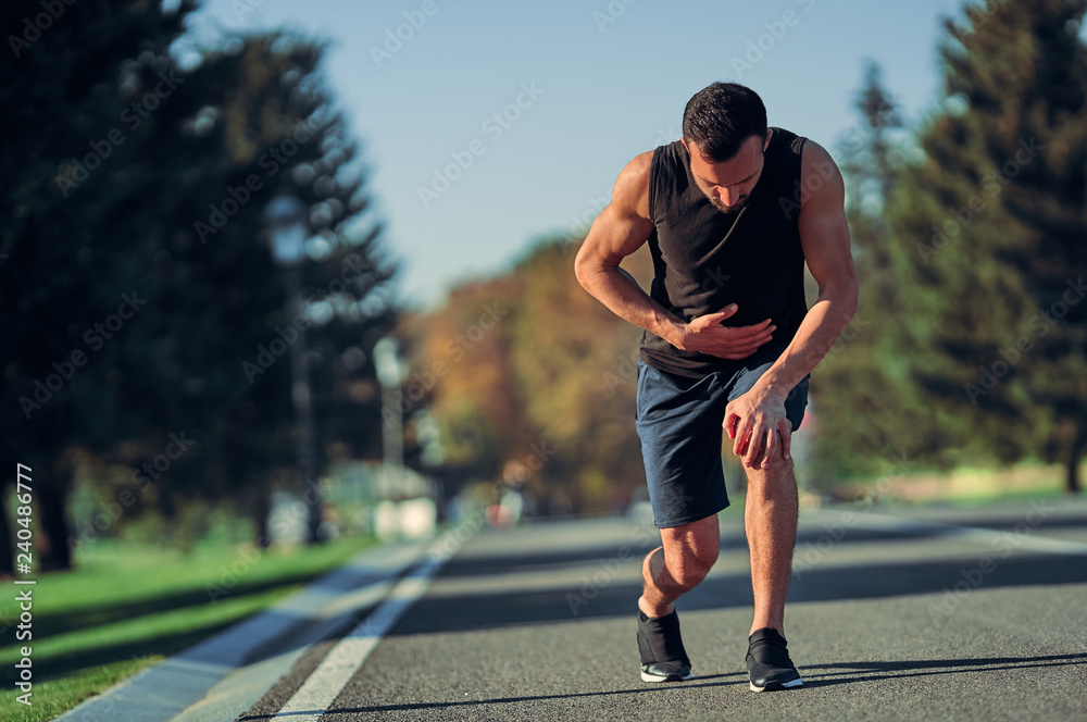 The runner feeling bad while running