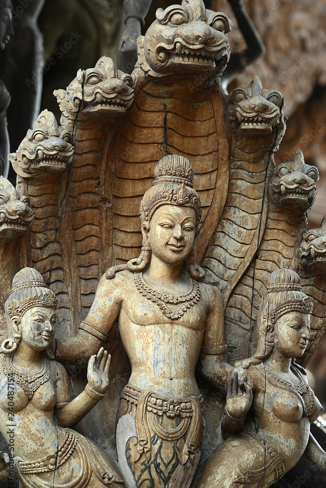 Holztempel, Sanctuary of truth, Naklua, Thailand Holztempel, Sanctuary of truth, Naklua, Thailand