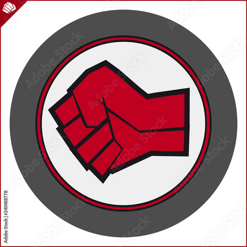 Martial art colored simbol design. Karate emblem.