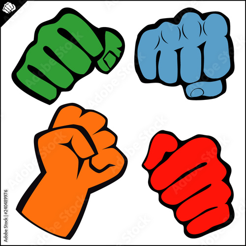Martial art colored simbol design. Karate emblem.