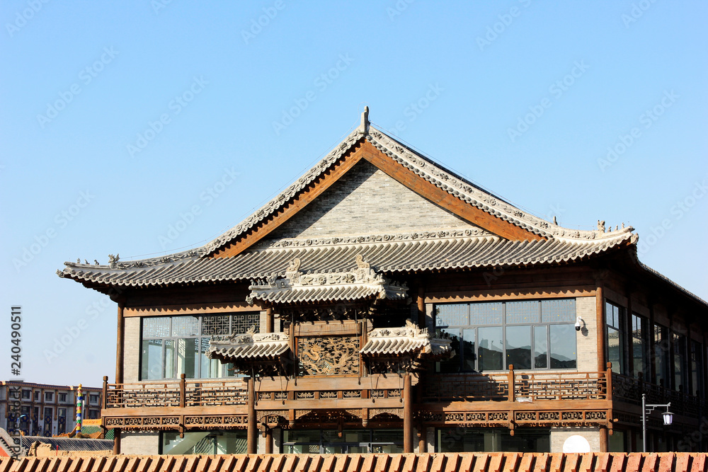 Antique buildings in Hohhot city, Inner Mongolia autonomous region, China