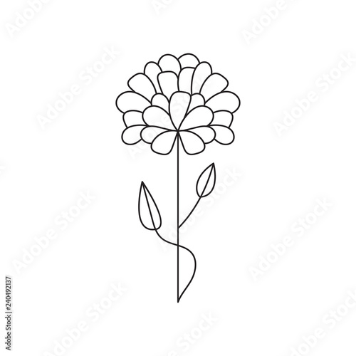 Stem flower line icon