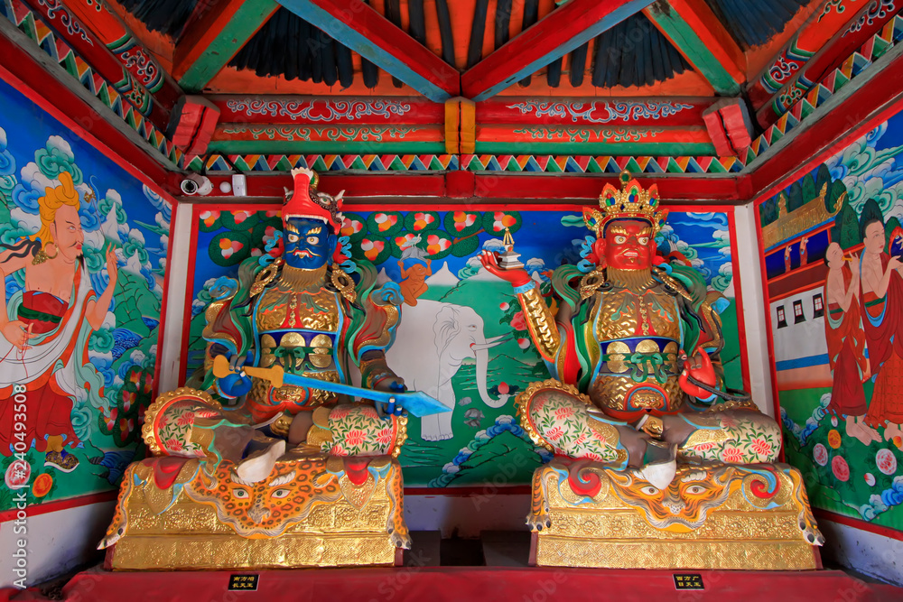 Buddhism god sculpture in the Five Pagoda Temple, China