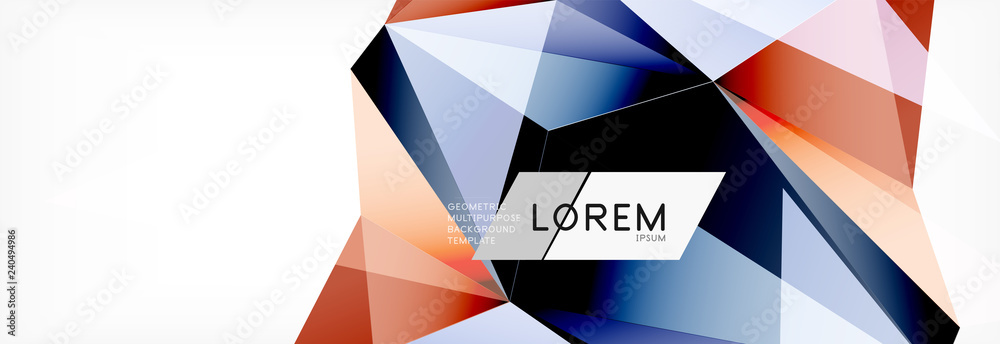 3d card on light backdrop. Abstract triangle pattern. Futuristic geometric background. 3d card on light backdrop. Abstract triangle pattern. Futuristic geometric background.