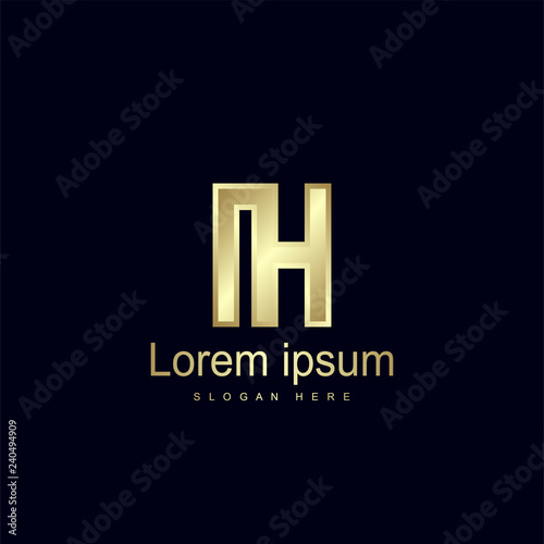 Initial Letter IH Logo Template Vector Design