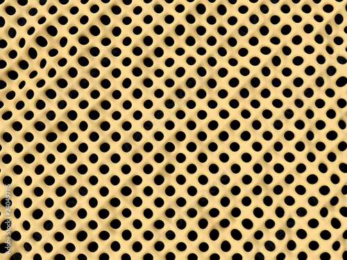 background with holes, 3D rendering
