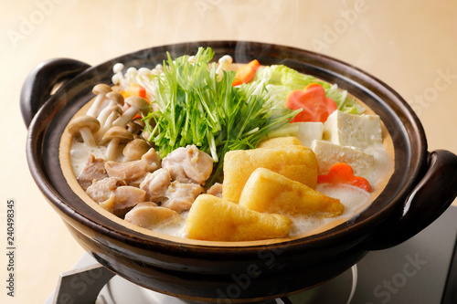 Fotografie 豆乳鍋　Soy milk soup hot pot