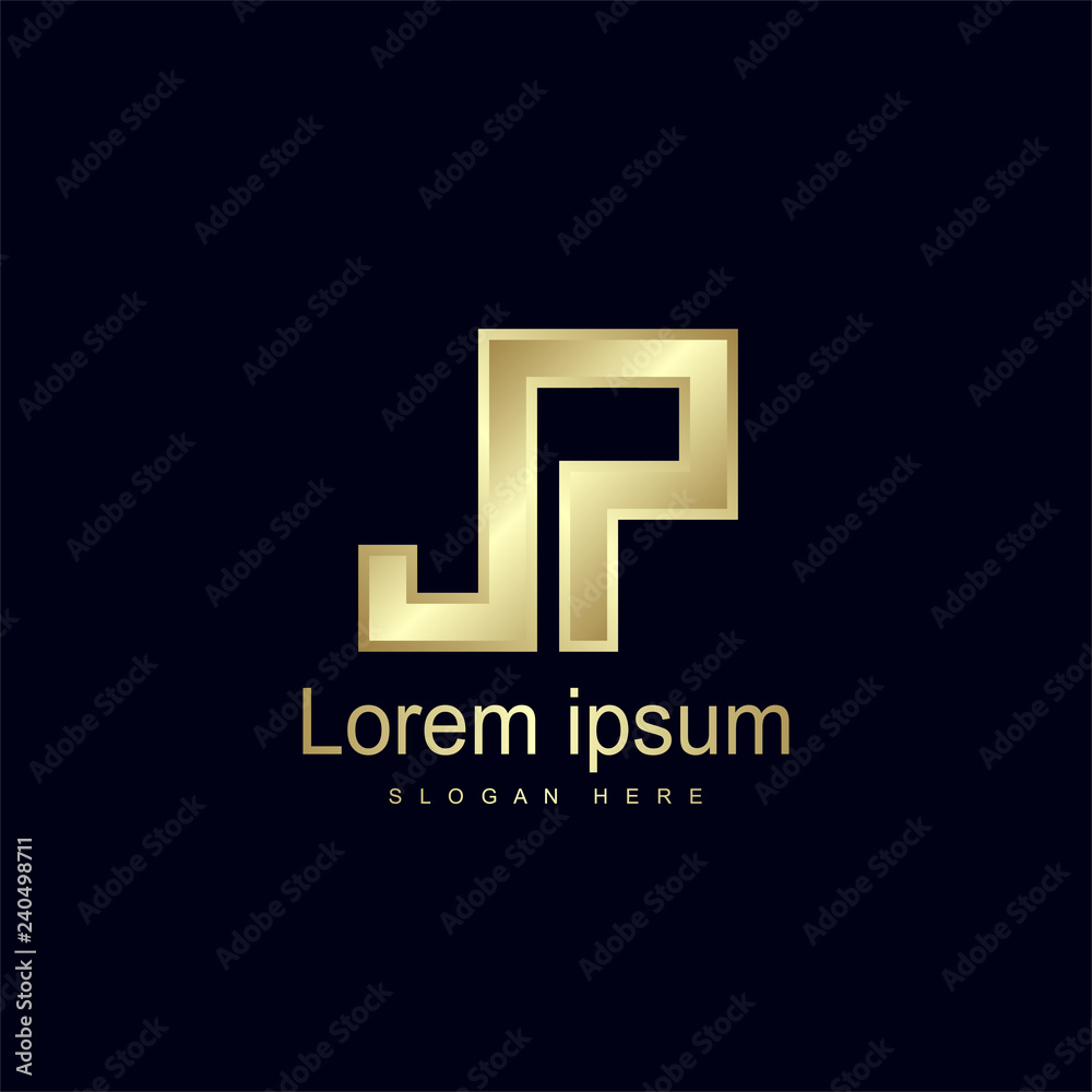 Initial Letter JP Logo Template Vector Design Initial Letter JP Logo Template Vector Design