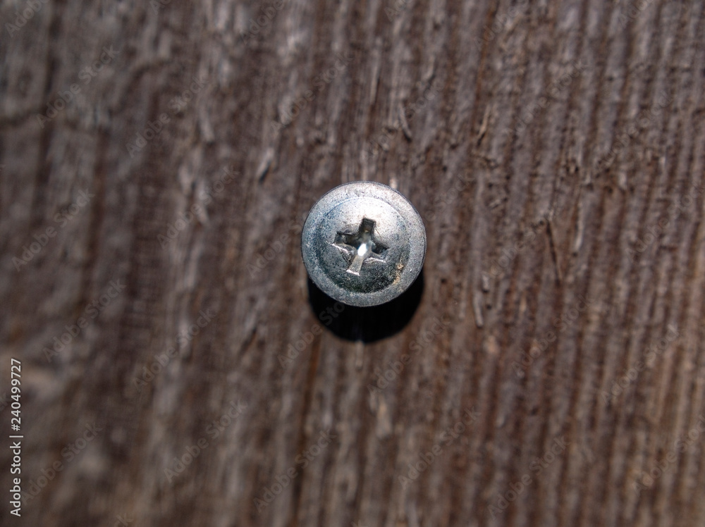 screw screwed into the Board texture macro screw screwed into the Board texture macro
