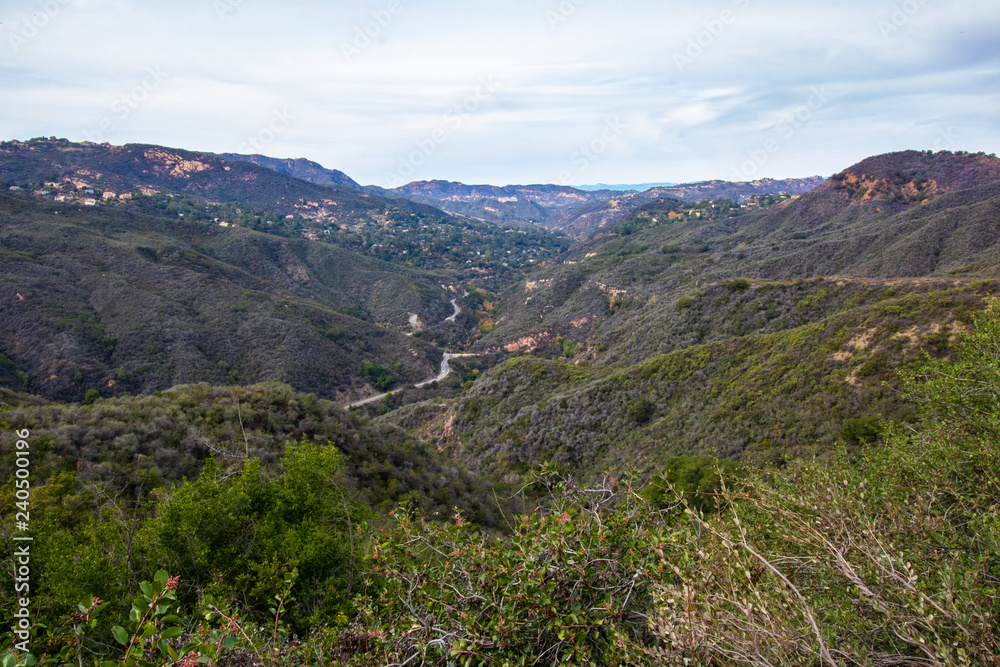 Scenic mountain view in Topanga, California