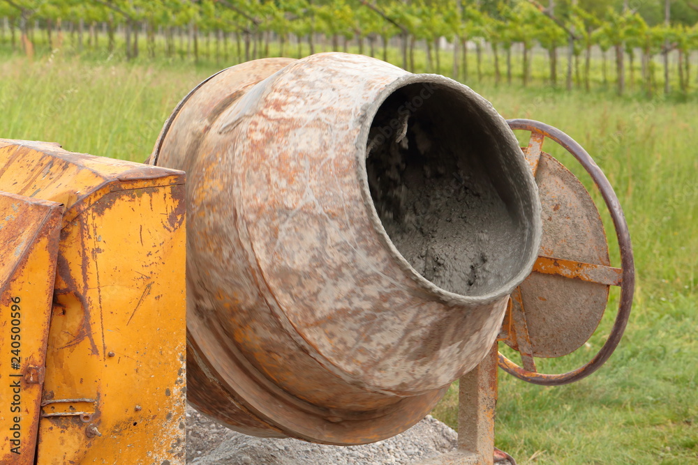 Old electric portable concrete mixer Old electric portable concrete mixer