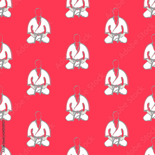 Martial art colored simbol design. Karate emblem.