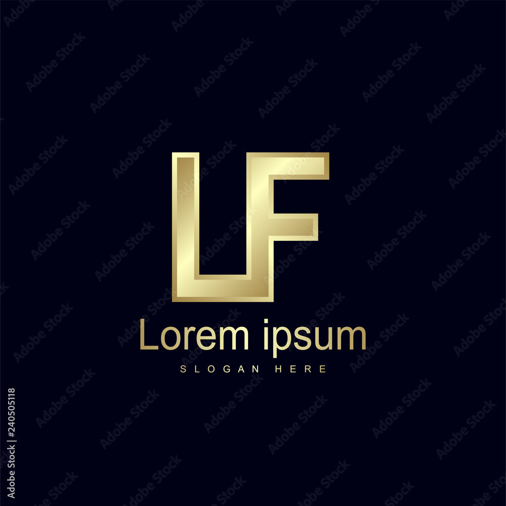 Initial Letter LF Logo Template Vector Design Initial Letter LF Logo Template Vector Design