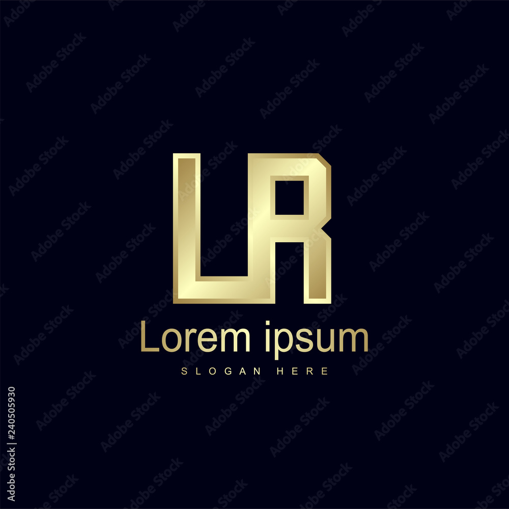 Initial Letter LR Logo Template Vector Design