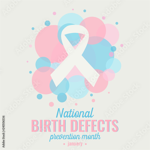 Birth Defects prevention month card or background. vector illustration.