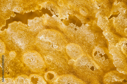 Texture of bread crust, macro photography