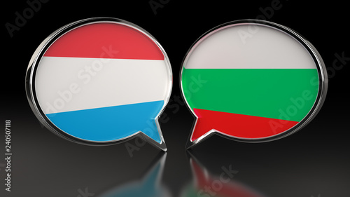 Luxembourg and Bulgaria flags with Speech Bubbles. 3D illustration Free Download Luxembourg and Bulgaria flags with Speech Bubbles. 3D illustration - GFXLoad