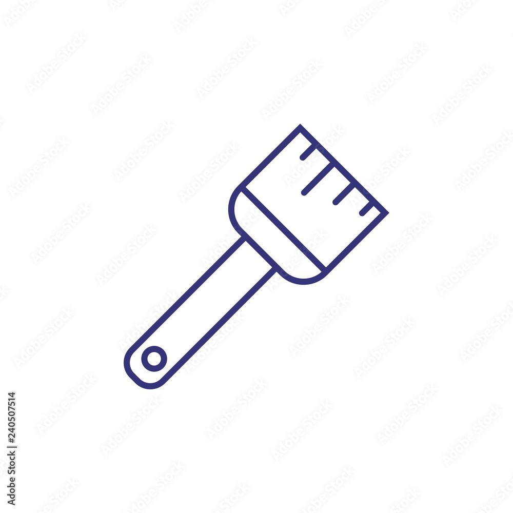 Paint brush line icon. Paintbrush, tool, painter. Construction concept. Can be used for topics like painting, home repair, renovation