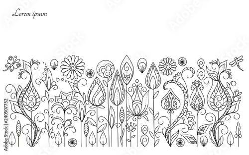 border outline background with leaves