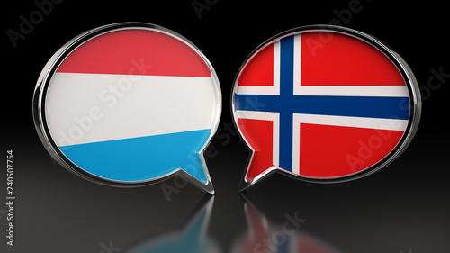 Luxembourg and Norway flags with Speech Bubbles. 3D illustration Free Download Luxembourg and Norway flags with Speech Bubbles. 3D illustration - GFXLoad