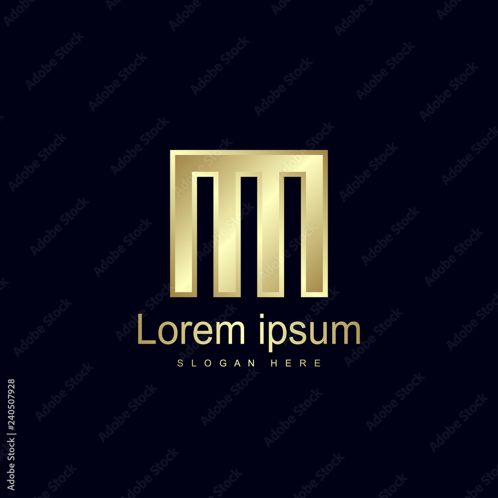 Initial Letter MM Logo Template Vector Design