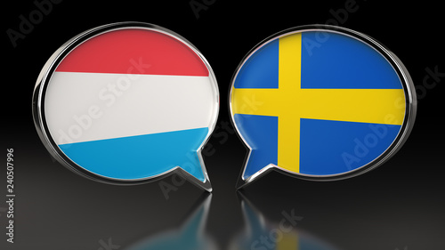 Luxembourg and Sweden flags with Speech Bubbles. 3D illustration Free Download Luxembourg and Sweden flags with Speech Bubbles. 3D illustration - GFXLoad