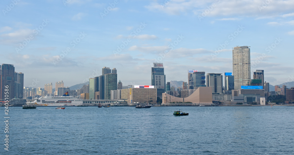 Victoria harbour in Hong Kong