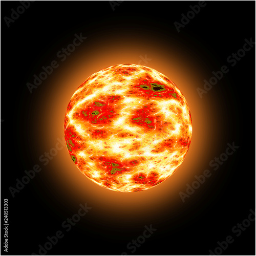 Fototapeta Naklejka Na Ścianę i Meble -  Glühender Planet