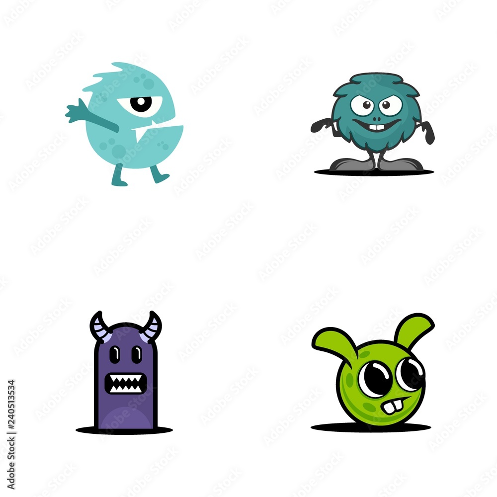 Monster character logo Monster character logo